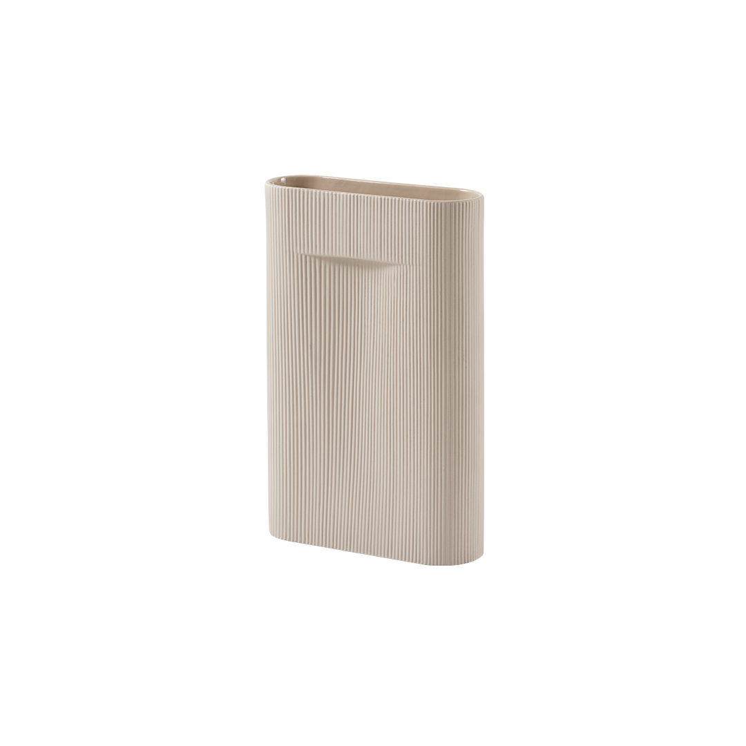 אגרטל Ridge Vase Beige (Large)