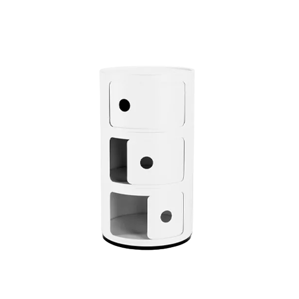 יחידת אחסון Componibili Recycled 3 Modules Matt White