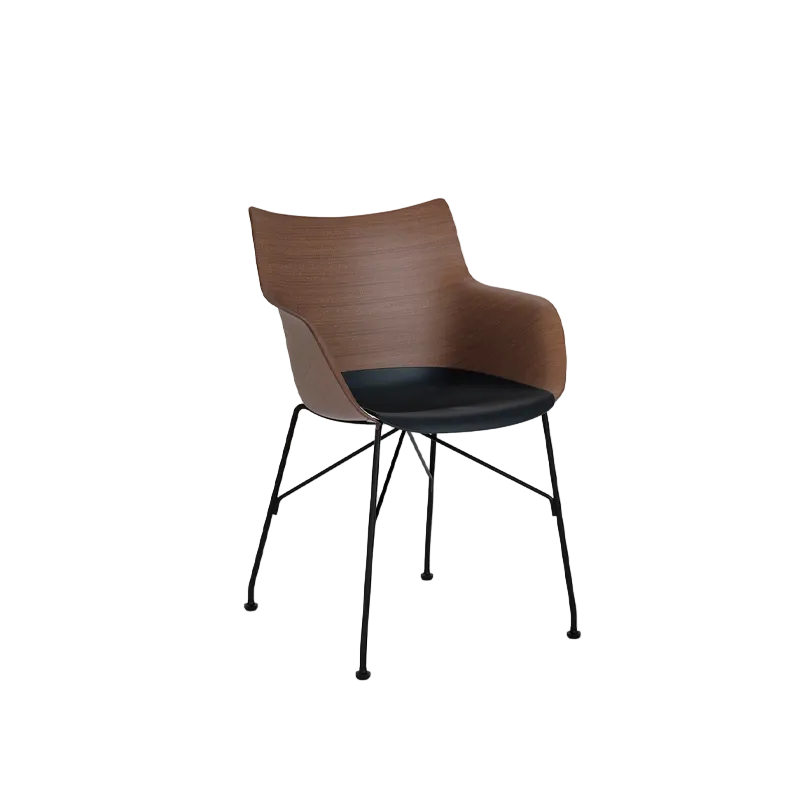 כיסא Q/Wood Philippe Starck Dark Wood / Black