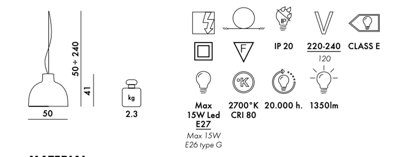 מנורת תקרה Bellisima Lamp Matt Brown
