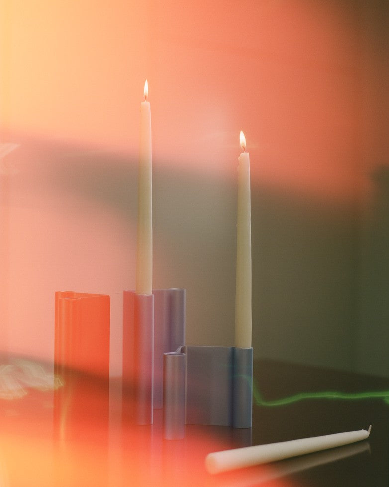 פמוטים Pair Candleholder Brown (large)