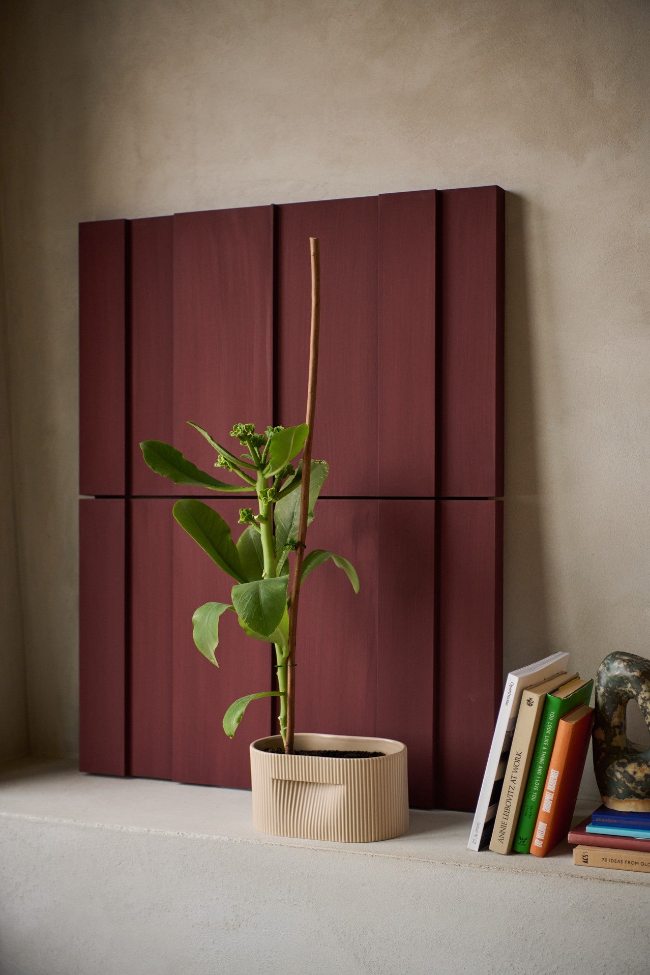 עציץ Ridge Planter Beige (large)
