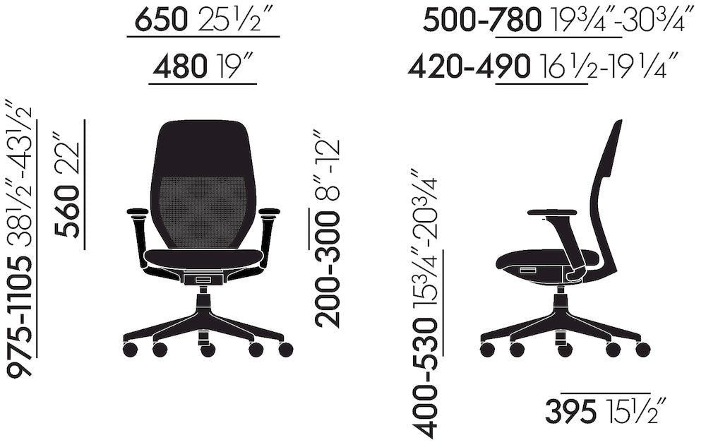 כסא משרדי ACX Mesh Light Grey Adjustable Arms