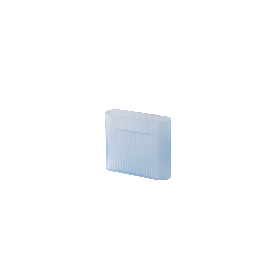 אגרטל Ridge Vase Frosted Glass Light Blue (small)
