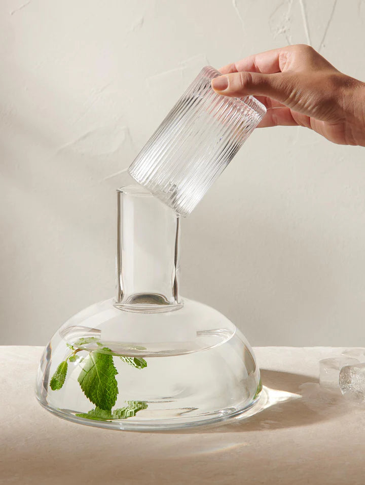 קנקן וכוס זכוכית Juna Carafe With Drinking Glass Clear