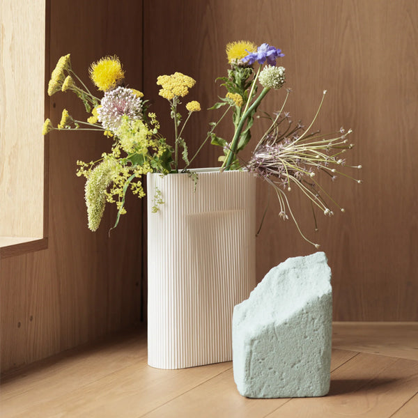 אגרטל Ridge Vase Off-White