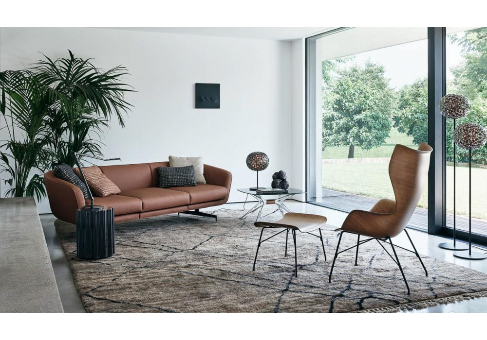 כיסא K/Wood Philippe Starck Dark Wood / Black Leather Seat