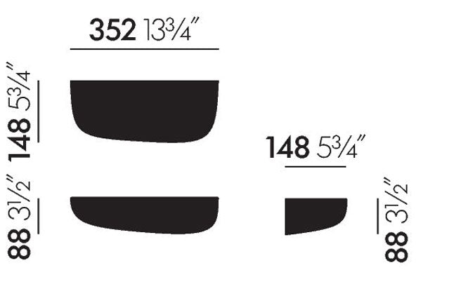 מדף Corniches Black (Medium)