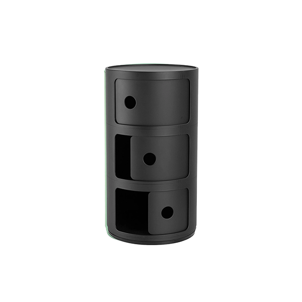 יחידת אחסון Componibili Recycled 3 Modules Matt Black