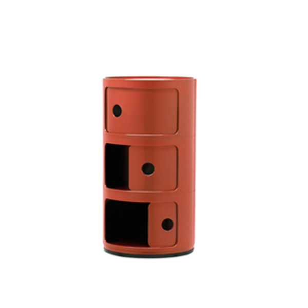 יחידת אחסון Componibili Recycled 3 Modules Glossy Orange