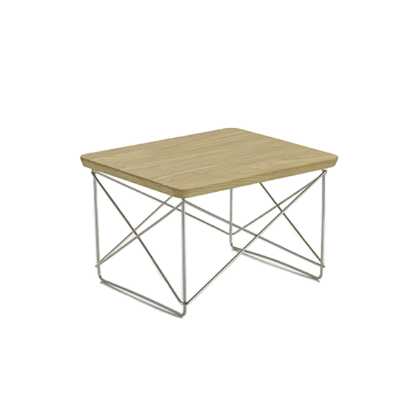 שולחן צד Occasional Table LTR Solid Natural Oak/Chrome