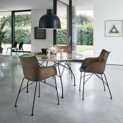 כיסא Q/Wood Philippe Starck Dark Wood / Black