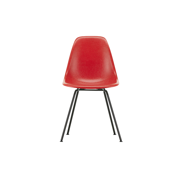 *כסא Eames Fiberglass DSX Classic Red, Basic Dark