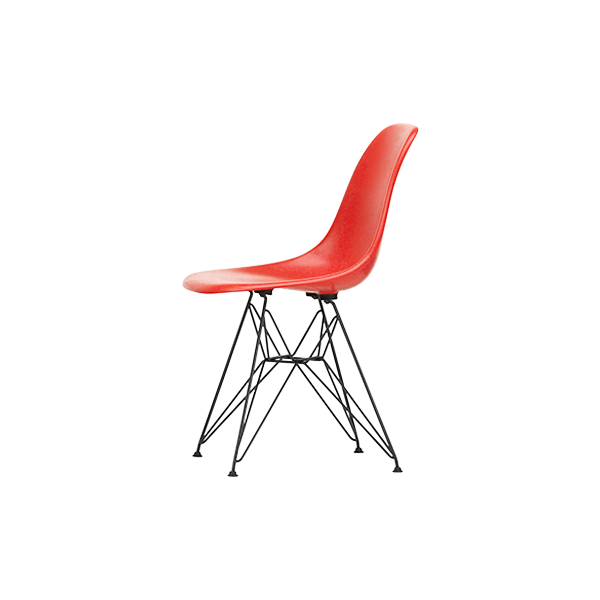 *כסא Eames Fiberglass DSR Classic Red, Basic Dark