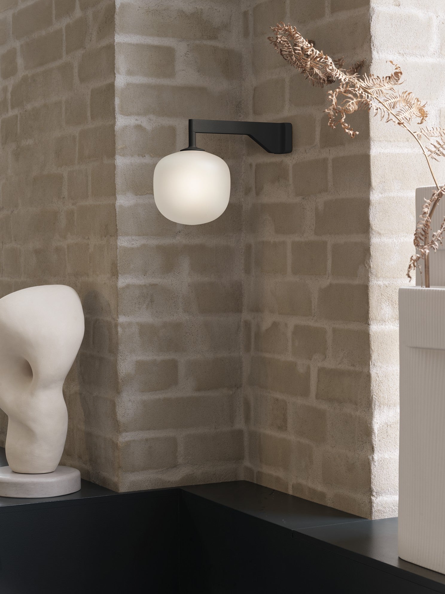 מנורה Rime Pendant Lamp / Ø 37 cm White