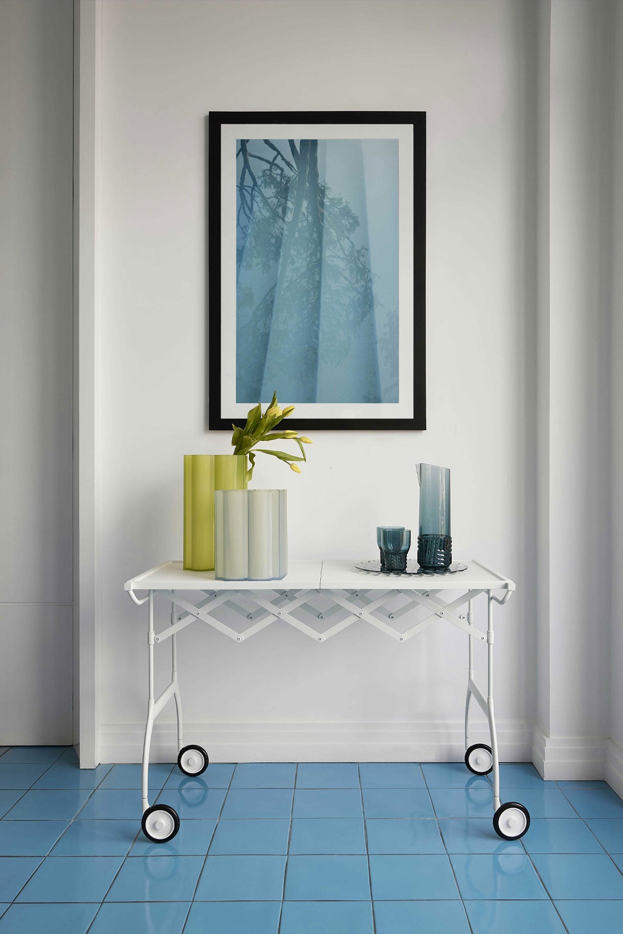 Okra Vase Light Blue Tall אגרטל