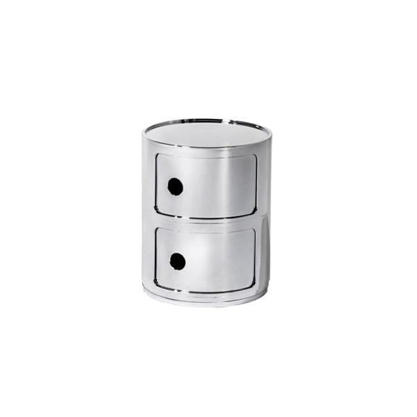 יחידת אחסון Componibili Metal 2 Modules Silver Chrome