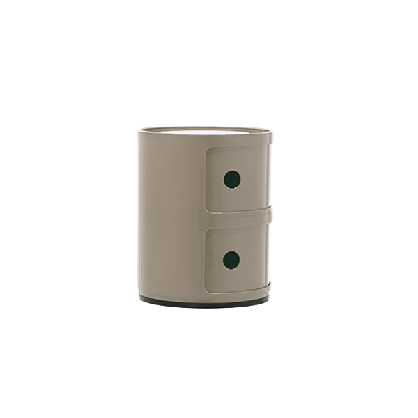 יחידת אחסון Componibili Recycled 2 Modules Glossy Taupe