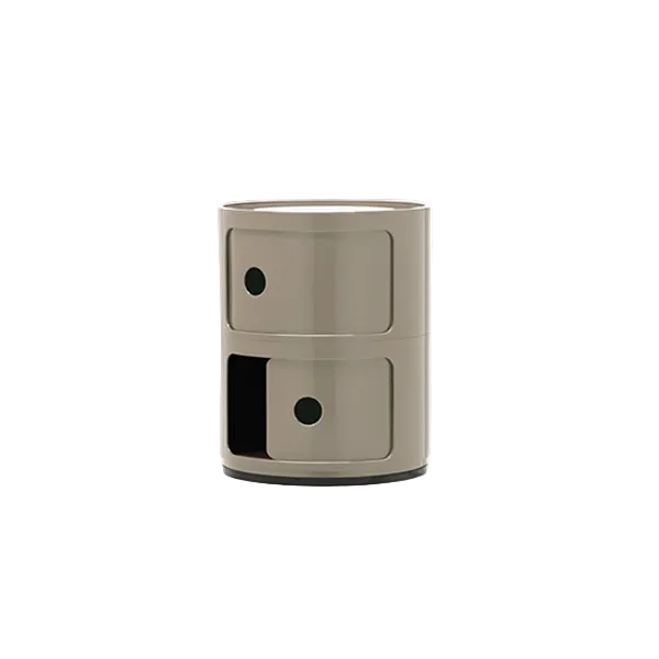 יחידת אחסון Componibili Recycled 2 Modules Glossy Taupe