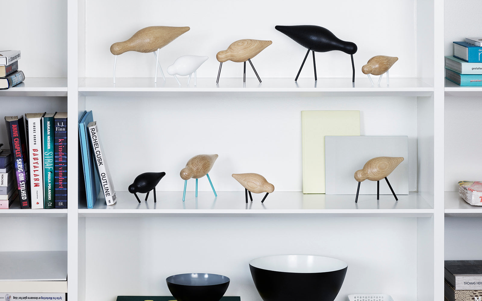 ציפור Shorebird black base/oak (Large)