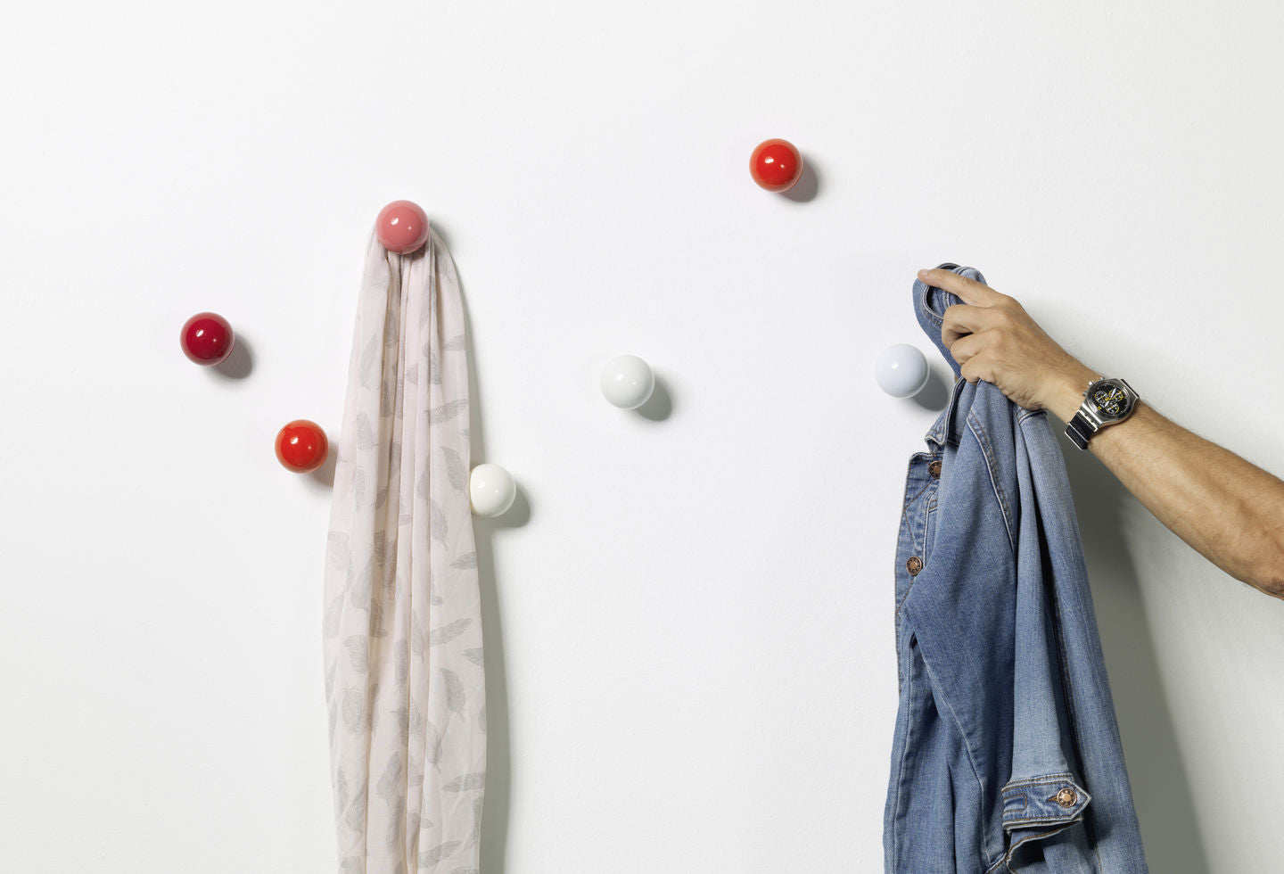 סט 3 מתלים Coat Dots Red