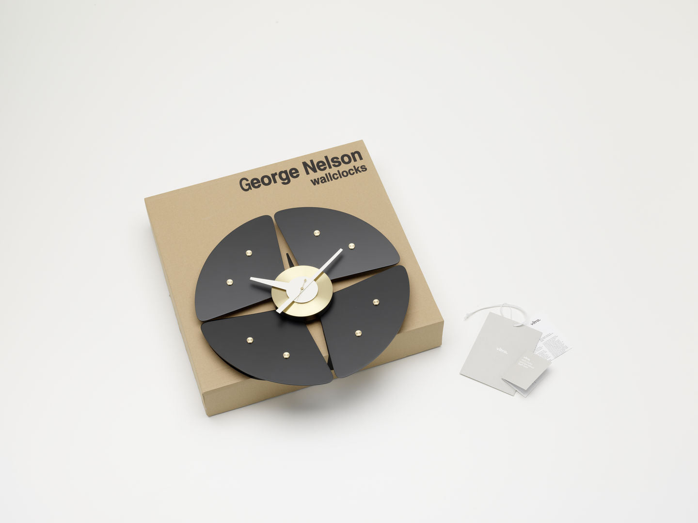 שעון Petal Clock Black/Brass