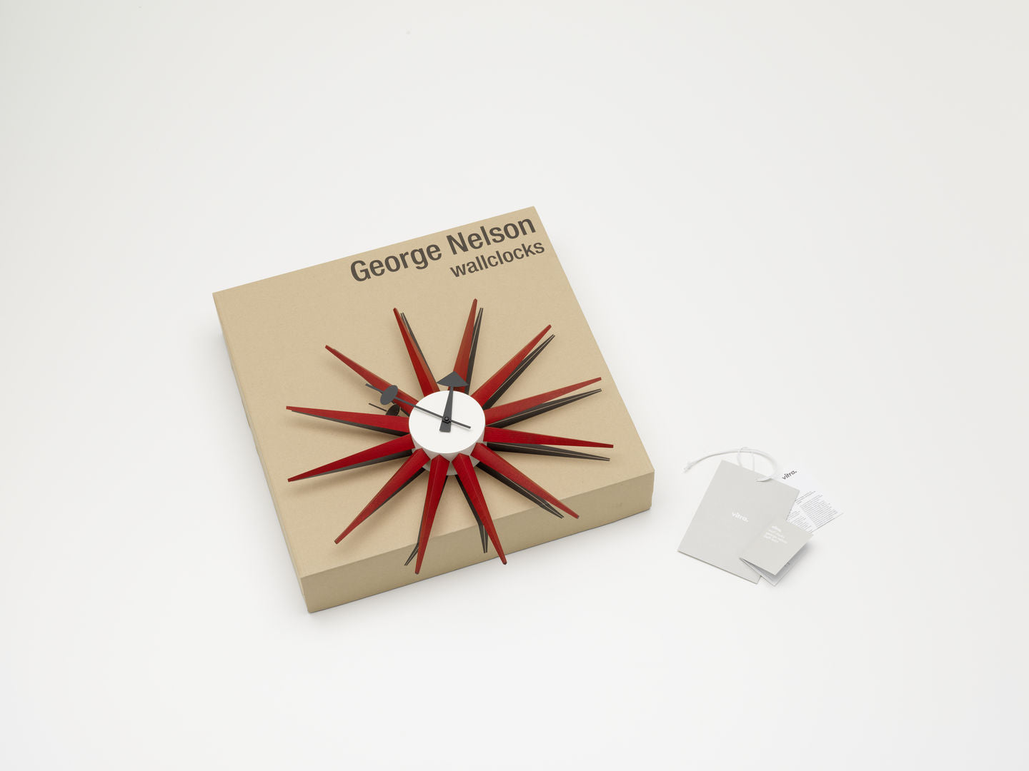 שעון Sunburst Clock Red