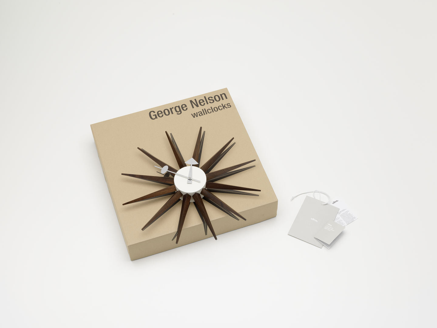שעון Sunburst Clock Walnut
