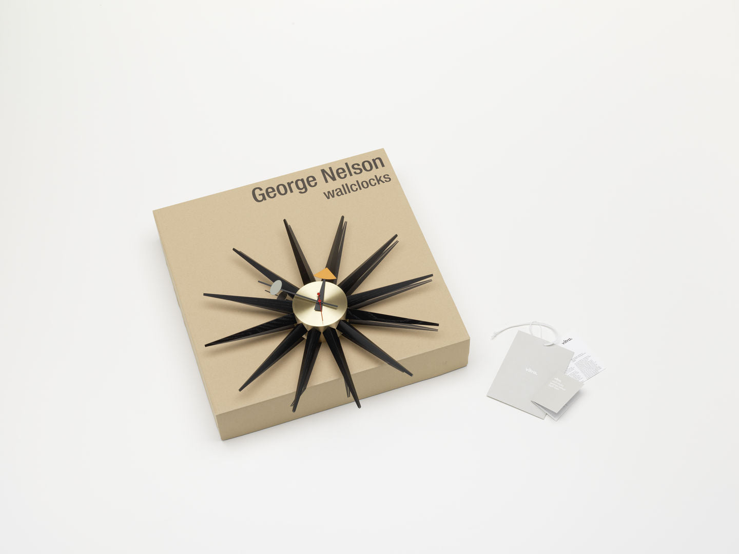 שעון Sunburst Clock Black