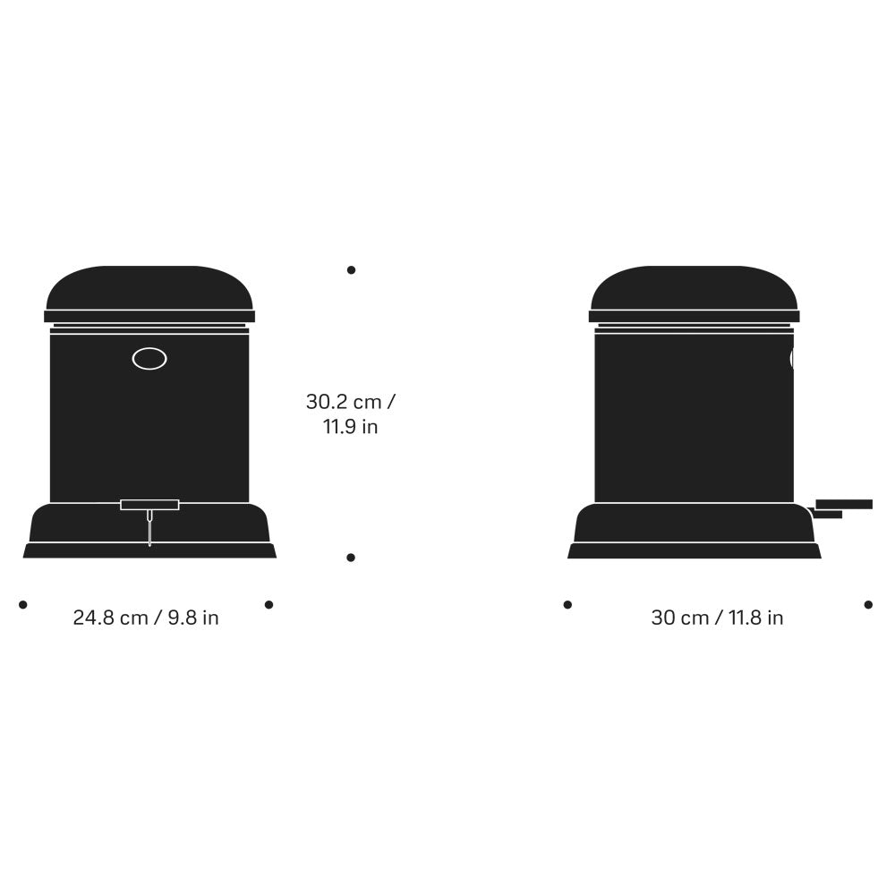 פח Pedal bin 4 L / 1 gal Black
