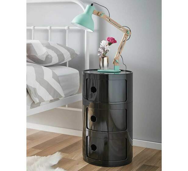 יחידת אחסון Componibili Classic 3 Modules Glossy Black