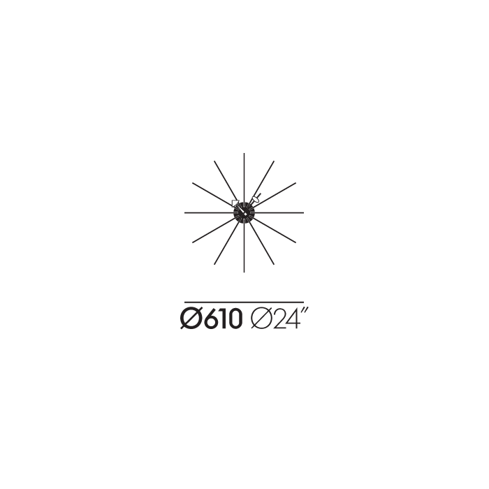 שעון Star Clock Chrome/Brass