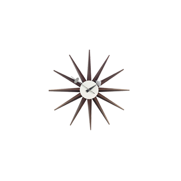 שעון Sunburst Clock Walnut