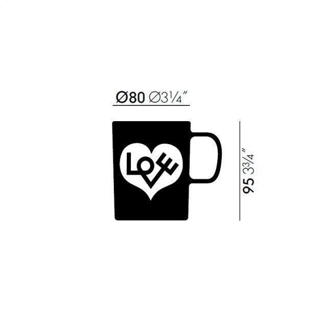 ספל קפה Coffe Mug Love Heart Crimson