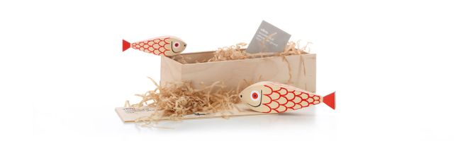 בובות דגים Wooden Dolls Mother Fish & Child