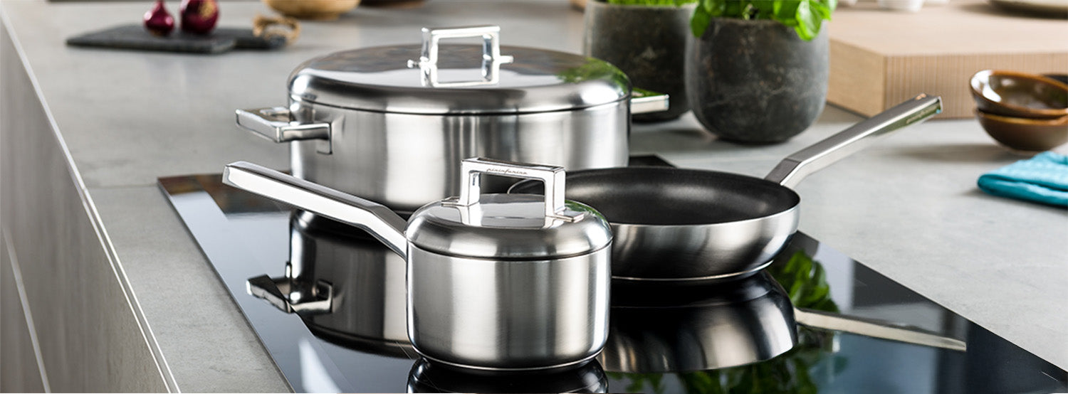 סיר עמוק עם מכסה Deep Pot With Glass Lead Gourmet 24Ø