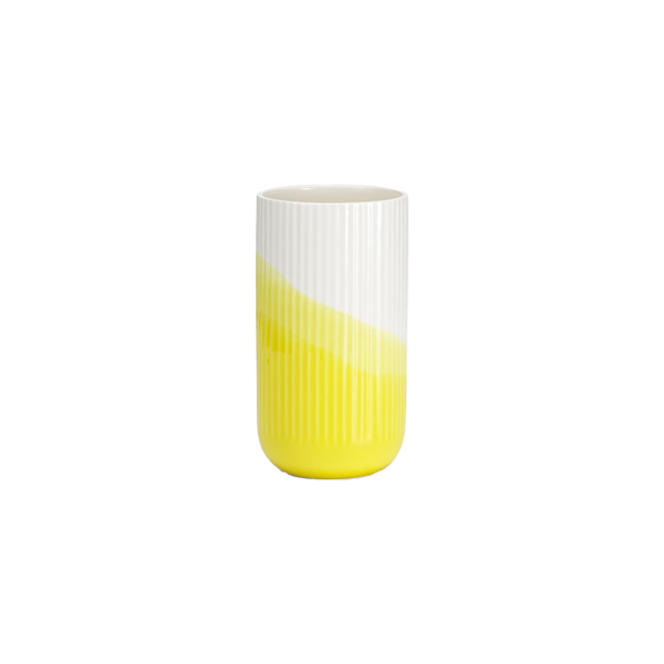 אגרטל Herringbone Vessels Vase Ribbed Yellow