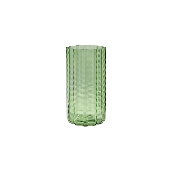 אגרטל Vase 02 Green Transparent Waves