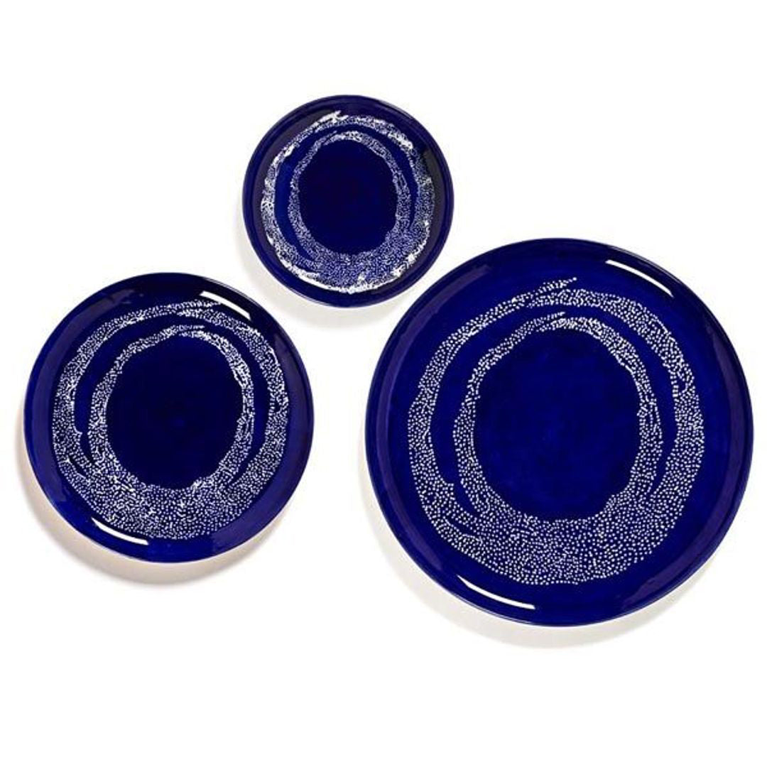צלחת הגשה Feast Serving Plate Dark Blue - White (Medium)