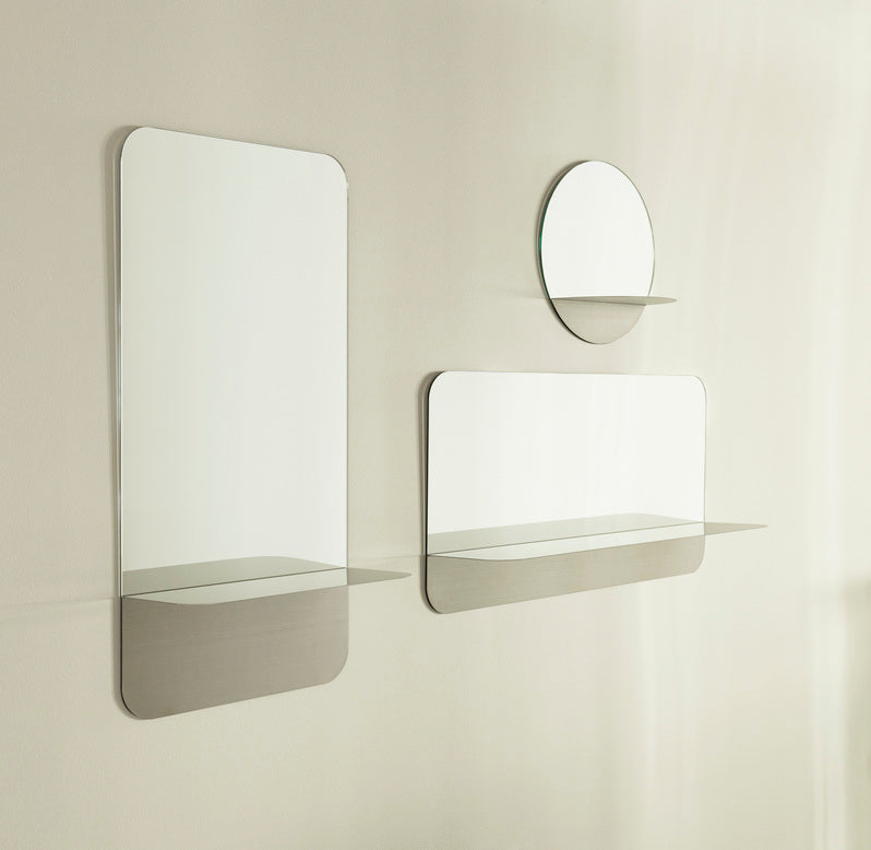 מראה Horizon Mirror Round Grey