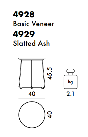AL Wood Table Light wood/Chrome שולחן צד