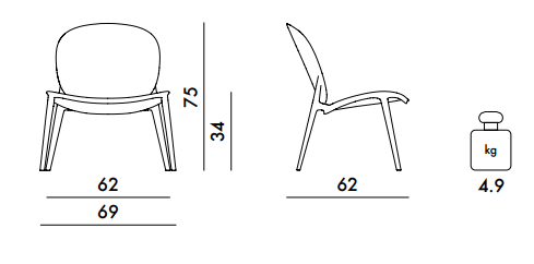 כורסא Be Bop Black