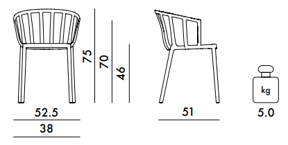 כיסא Venice Mat Philippe Starck Mat Black