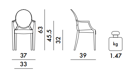 כיסא ילדים Lou Lou Ghost Special Edition Philippe Starck