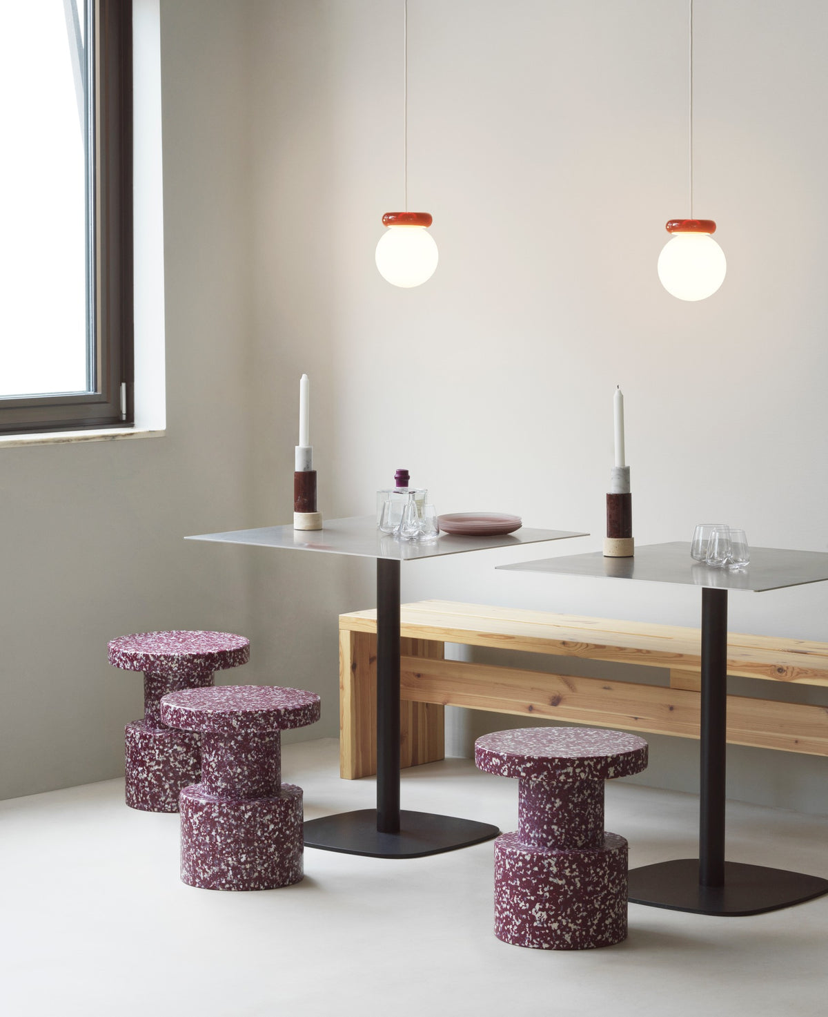 שרפרף Bit Stool Burgundy