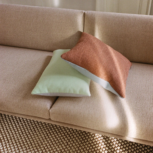 כרית Mingle Cushion Copper Brown / Light Blue