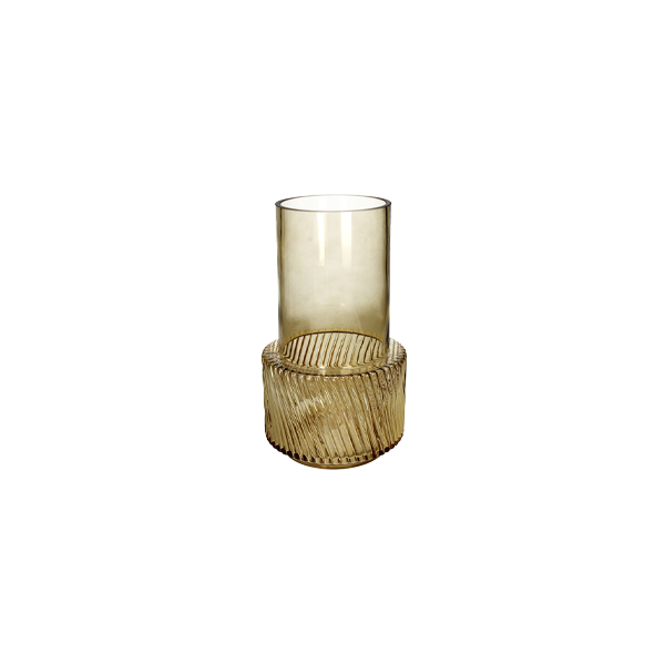 Vase Glass Brown אגרטל גלים