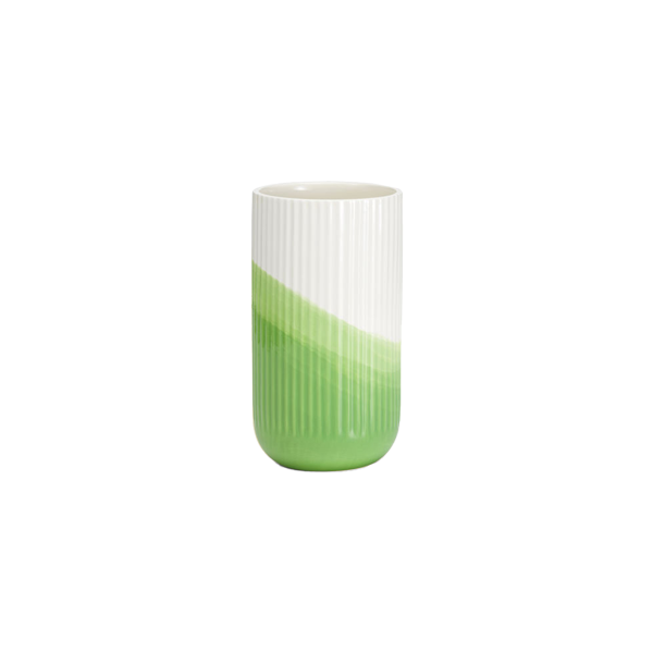 אגרטל Herringbone Vessels Vase Ribbed Green