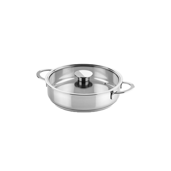 סיר סוטאז׳ עם מכסה Frying Pan With Glass Lead Gourmet 30Ø