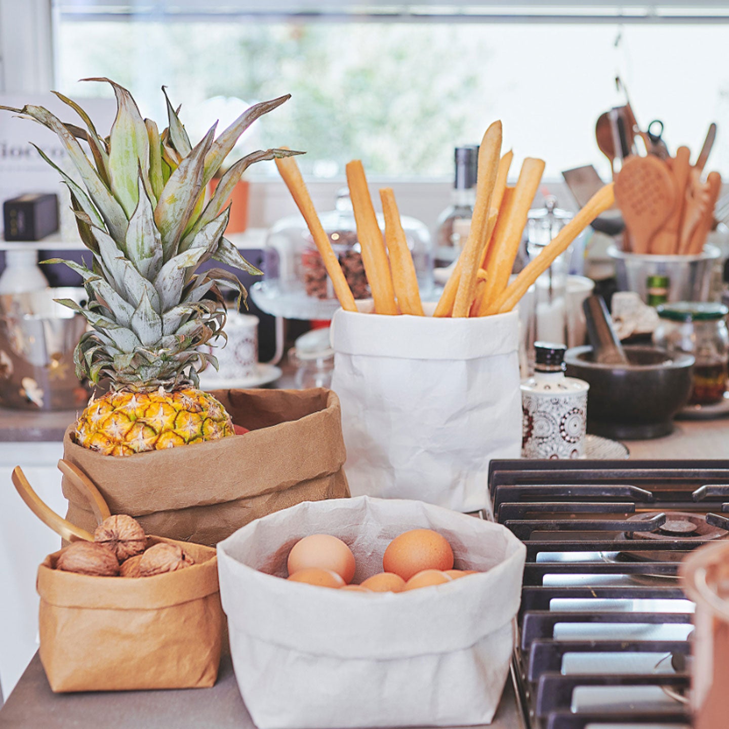 Sacchetto Bag Grey (Medium) שקית אחסון